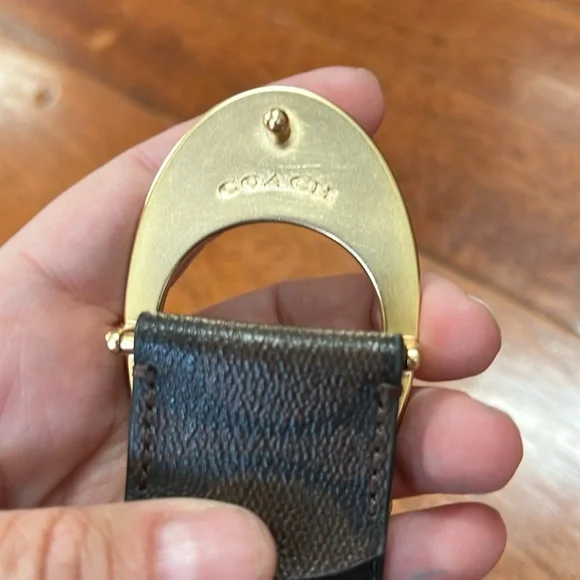 Coach New York Signature C Buckle Belt in Chestnut Brown Size XL - Picture 12 of 13